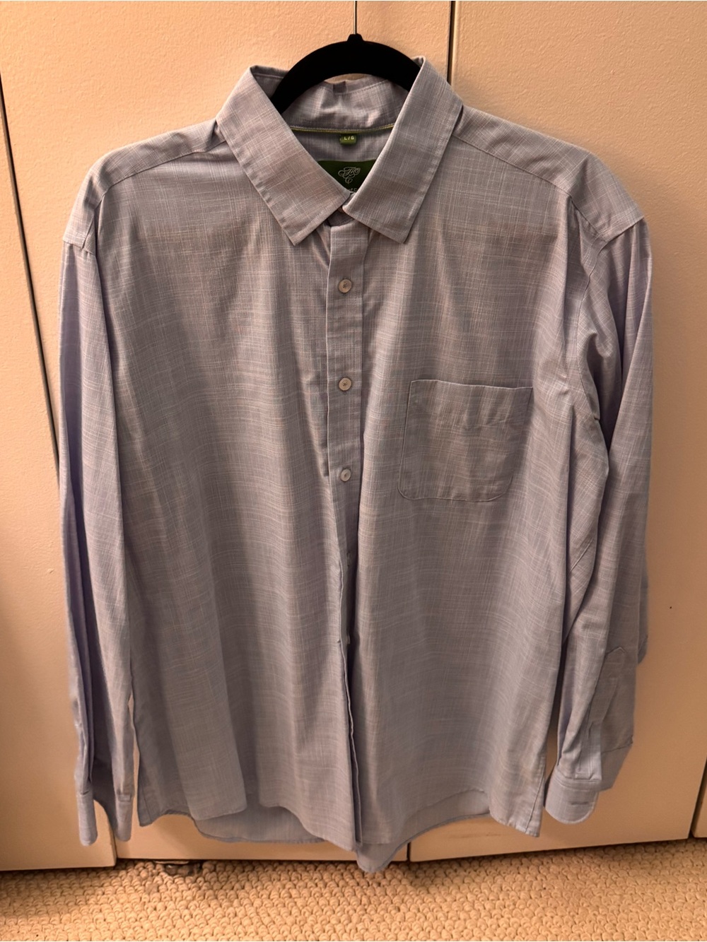 Men's Light Blue Button-Up Dress Shirt